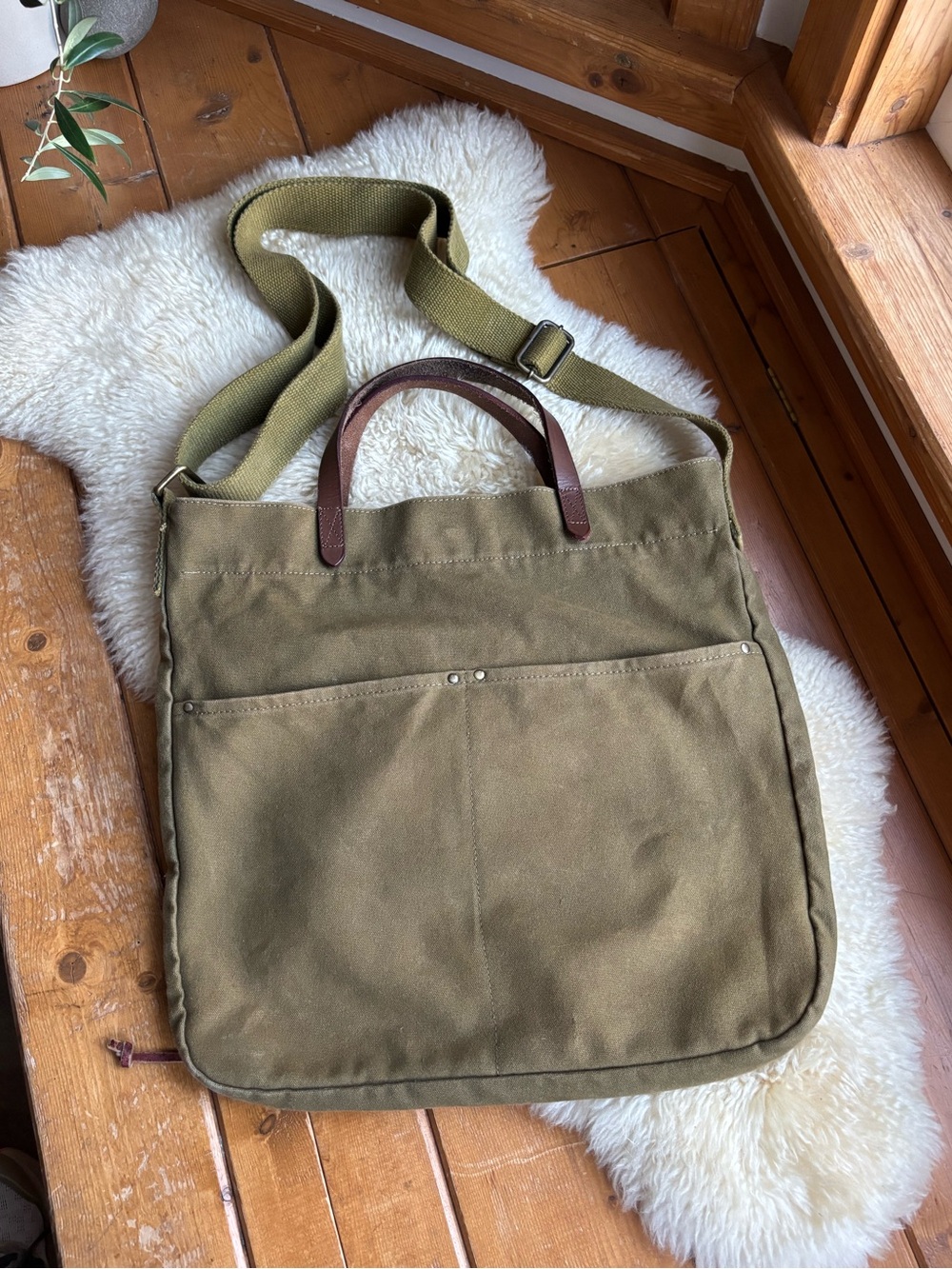 Canvas and Leather Tote